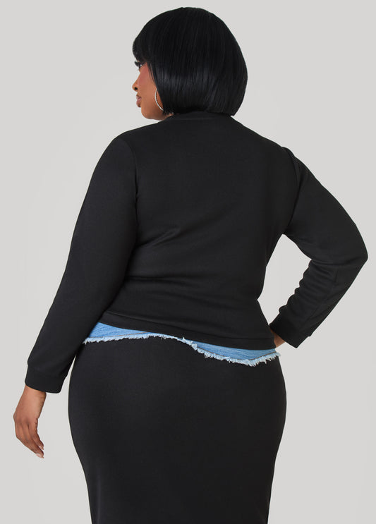 Denim Patch Pocket Crop Top