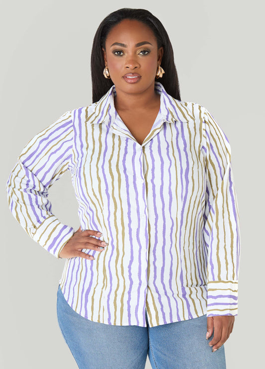 Striped Collared Shirt