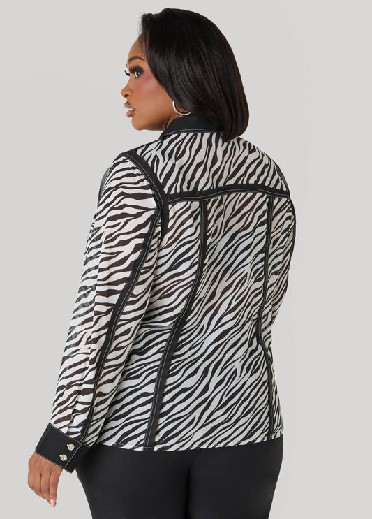 Zebra Organza Shirt