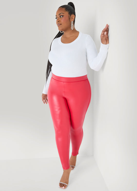 Faux Leather High Waist Leggings