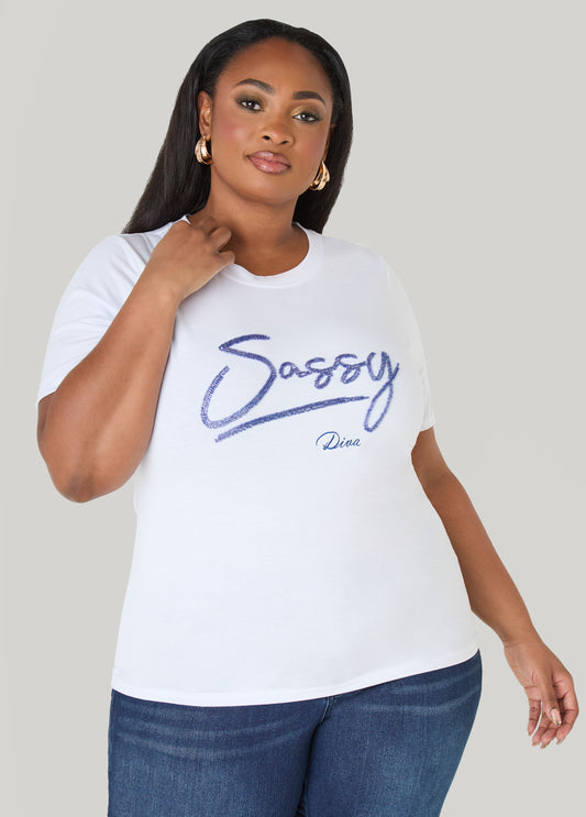 Sassy Diva Beaded Tee