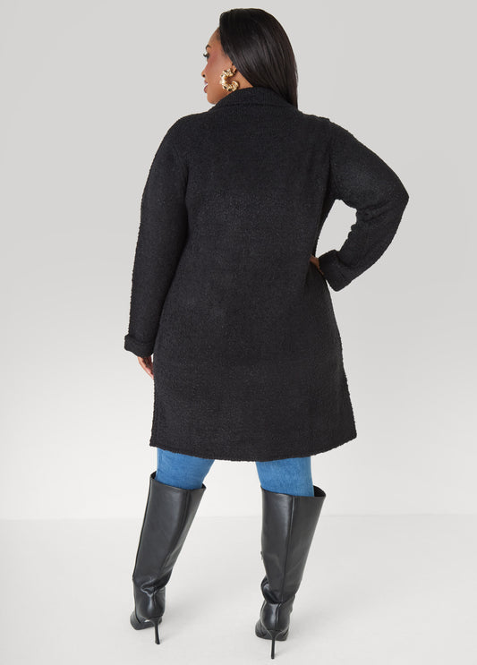 Boucle Button Front Duster