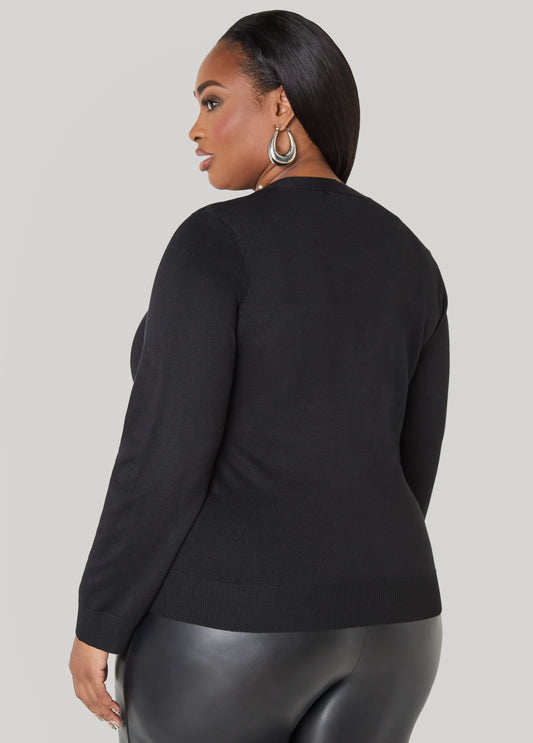 Bow Embellished Sweater