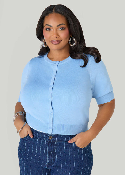 Knitted Cropped Cardigan