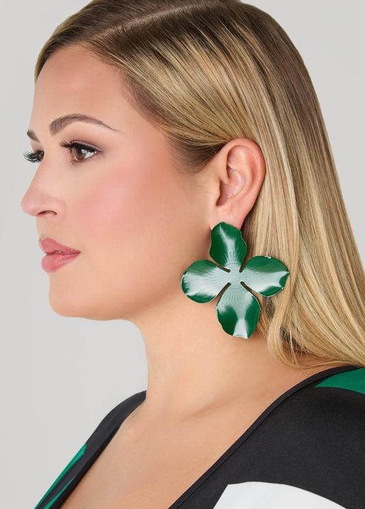 Coated Floral Earrings